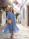 Ailunsnika Women Loose Kaftan Swimsuit Cover Up Beach Long Casual Caftan Dress by Vanessa Jane