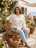 Single Thread Womens Floral Print Long Sleeve Blouse by Vanessa Jane