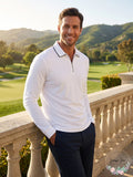 I.n.c. Mens Regular-Fit 1/4-Zip Polo Shirt with Faux-Leather, Size XS by Vanessa Jane