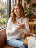 Ultra Flirt Juniors Waffle-Knit Hoodie by Vanessa Jane