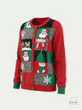 Ugly Christmas Sweater Women's Xmas Patchwork Cardigan by Vanessa Jane