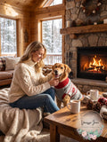 Family Pajamas Matching Winter Fairisle Pet Sweater, Various Sizes by Vanessa Jane