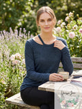 LAmade Womens Long Sleeve Rize Tee, Navy, Large by Vanessa Jane