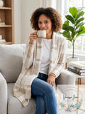 Style & Co Petite Plaid Boucle Cardigan, Size PL by Vanessa Jane
