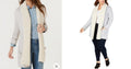 Style & Co Womens Fleece-Collar Open Cardigan by Vanessa Jane
