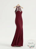 Say Yes to the Prom Juniors Embellished Halter Gown by Vanessa Jane