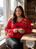 I.N.C. Plus Size Embroidered Bell-Sleeve Sweater by Vanessa Jane