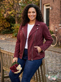 Style & Co Plus Size Faux-Suede Jacket, 0X/Port by Vanessa Jane