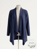Nic+Zoe Plus Long Back Of The Chair Linen-Blend Cardigan by Vanessa Jane