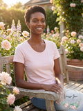 Three Dots Cotton Scoop Neck Tee, Size XS by Vanessa Jane