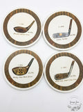 Set of 4 CoasterStone 4-1/4-Inch Absorbent Coasters, Jockey Print by Vanessa Jane