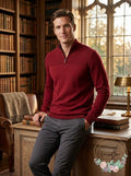 Alfani Mens Quarter-Zip Knit Sweater by Vanessa Jane