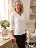 Jm Collection Textured Hardware Top, Size Large by Vanessa Jane