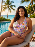 Lauren Ralph Lauren Tummy Control V Neck Tankini Top, Size 22W by Vanessa Jane