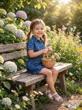Tommy Hilfiger Toddler Girls Star-Print Cotton Denim Romper by Vanessa Jane