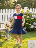 Tommy Hilfiger Girls Kids Flag Dress Flag Blue - XL by Vanessa Jane