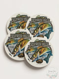 CounterArt Freshwater Angler Absorbent Coasters, Set of 4 by Vanessa Jane