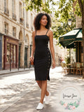 French Connection Womens Reshmi Ribbed Jersey Dress, Black, 4 by Vanessa Jane
