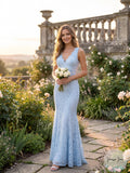 Morgan & Company Juniors Open-Back Glitter-Lace Gown by Vanessa Jane