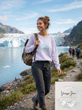 The Mountain Save Our Planet Womens Slouchy Crew Adult small by Vanessa Jane