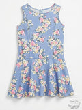 Pippa & Julie Little Girls' Sleeveless Day Dress, Blue Floral, Size 6 by Vanessa Jane