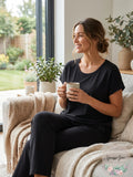 Hue Wear Ever U R Lounge Short-Sleeve T-Shirt - Black, S/M by Vanessa Jane