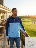 Club Room Mens Colorblocked 1/4-Zip Fleece Sweatshirt by Vanessa Jane