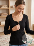 Ultra Flirt Juniors Scallop-Edge Henley Top by Vanessa Jane