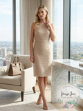 Tadashi Shoji Willow Pintuck Jersey Dress by Vanessa Jane