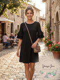 John Paul Richard Double Ruffle Sleeve Dress,Size XL by Vanessa Jane