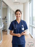 Ave Women’s Medical V-Neck Scrub Top by Vanessa Jane