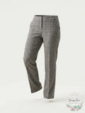 Nine West Womens Black Pleated Plaid Straight Leg Pants by Vanessa Jane