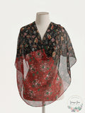 Cejon Festive Printed Oversized Chiffon Scarf by Vanessa Jane