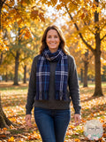 Cejon Grid Pattern Plaid Woven Scarf by Vanessa Jane