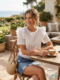 Max Studio London Ruffle Sleeve Top by Vanessa Jane