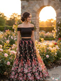 Trixxi Juniors 2-Pc. Off-the-Shoulder Gown by Vanessa Jane