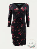 Lauren Ralph Lauren Floral Ruched Jersey Dress, Size 2 by Vanessa Jane