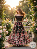 Trixxi Juniors 2-Pc. Off-the-Shoulder Gown by Vanessa Jane