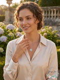 RH Macy fine jewelry sterling silver Diamond Scallop Pendant Necklace by Vanessa Jane