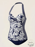 Island Escape Bay of Biscay Halter Tankini Swim Top, Size 6 by Vanessa Jane