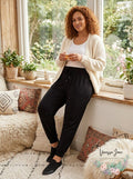 Ideology Womens Plus Velvet Sides Athletic Jogger Sweatpants by Vanessa Jane