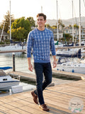 Alfani Mens Jacquard Grid Sweatshirt by Vanessa Jane
