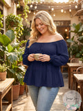Kiss and Tell Trendy Plus Size Tiered Smocked-Cuff Top, Size 3X by Vanessa Jane