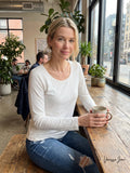 NYDJ Womens Long Sleeved Scoopneck T-Shirt by Vanessa Jane