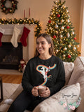 Alex Stevens Unisex Unicorn Rainbow Santa Ugly Christmas Sweater by Vanessa Jane