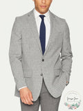 Haggar Mens Small Grid Fancy Slim Fit 2-Button Side Vent Sport Coat, Size 38S by Vanessa Jane