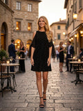 Taylor Womens Cold Shoulder Burnout A-Line Chiffon Sleeve Dress, Size 6 by Vanessa Jane