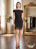 Bebe Off the Shoulder Ruched Mesh Body-Con Dress, Size Medium by Vanessa Jane