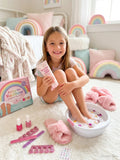 Follow the Rainbow Girls Slipper and Pedicure Set, Size 8+ by Vanessa Jane