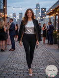Hue High Waist Black Out Ponte Leggings, Size XS by Vanessa Jane